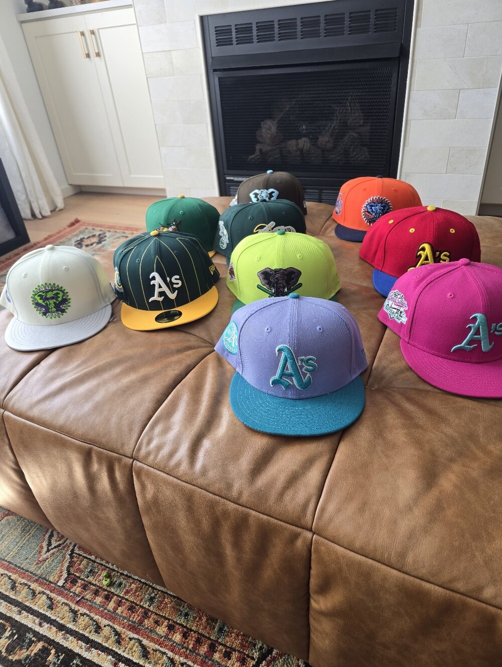 Oakland Athletics New Era 5950 Size 8 Lot Of 10 Hats